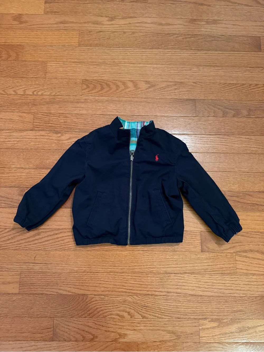 Polo Ralph Lauren Boys Reversible Plaid Linen Cotton Jacket 2T